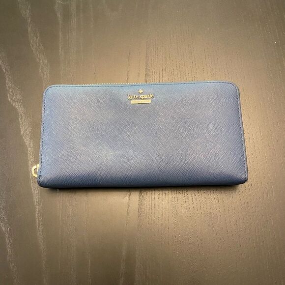 Kate Spade blue continental checkbook wallet - Picture 2 of 14